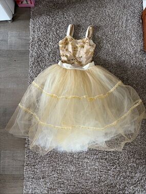Revolution Champagne and Gold Dance Costume